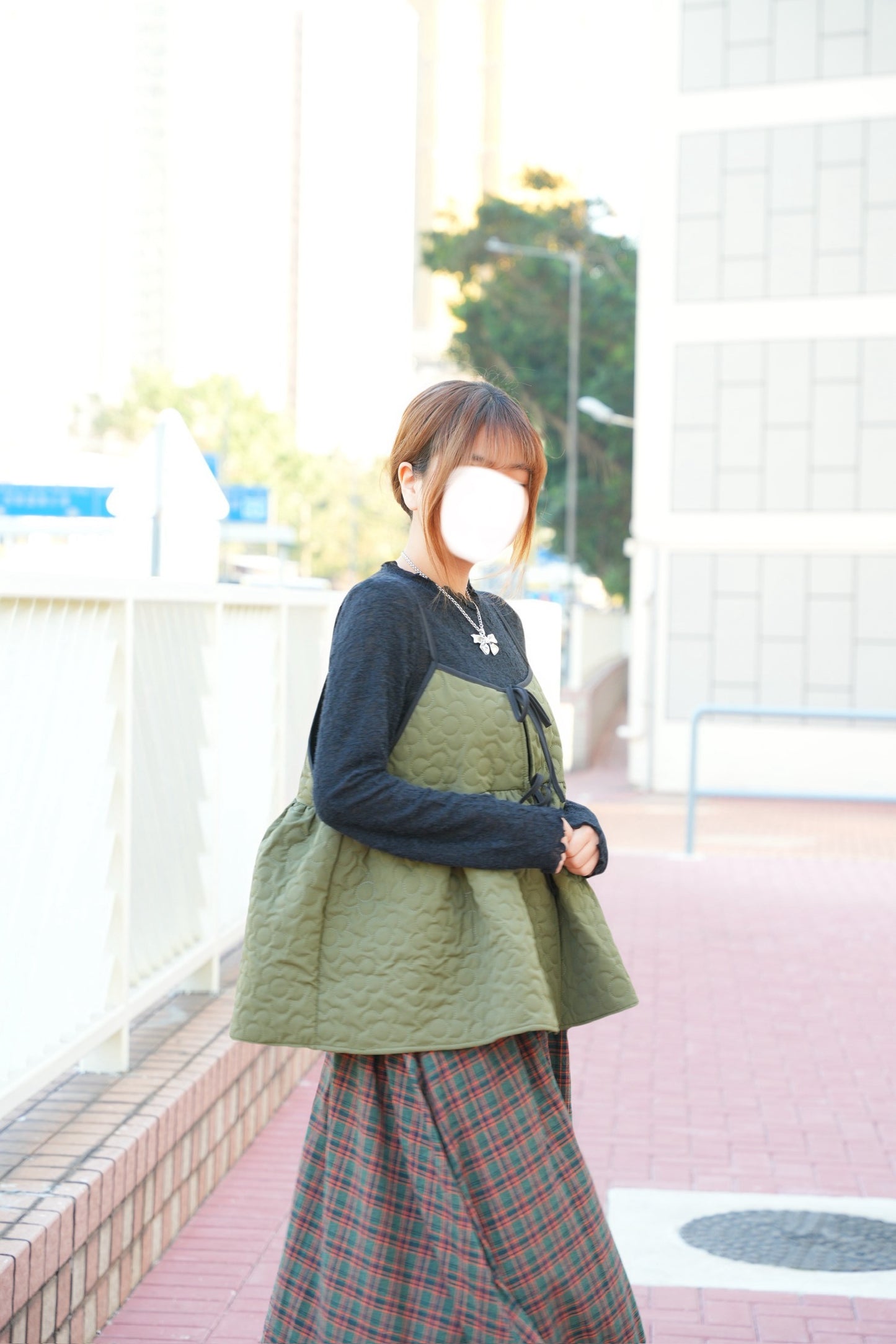 花花綁帶拼色外搭 四色入￼