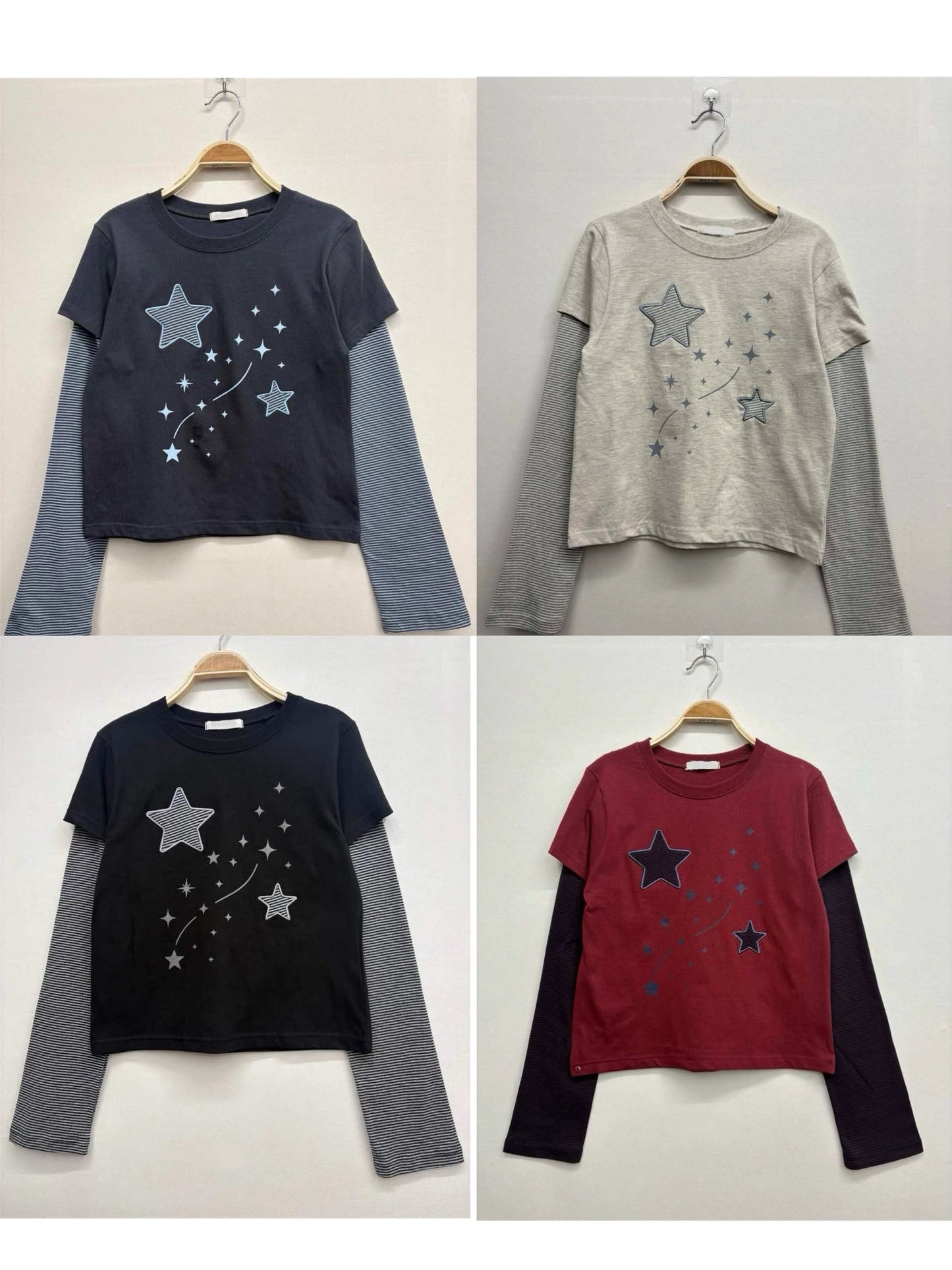 星星假兩件Top 四色入
