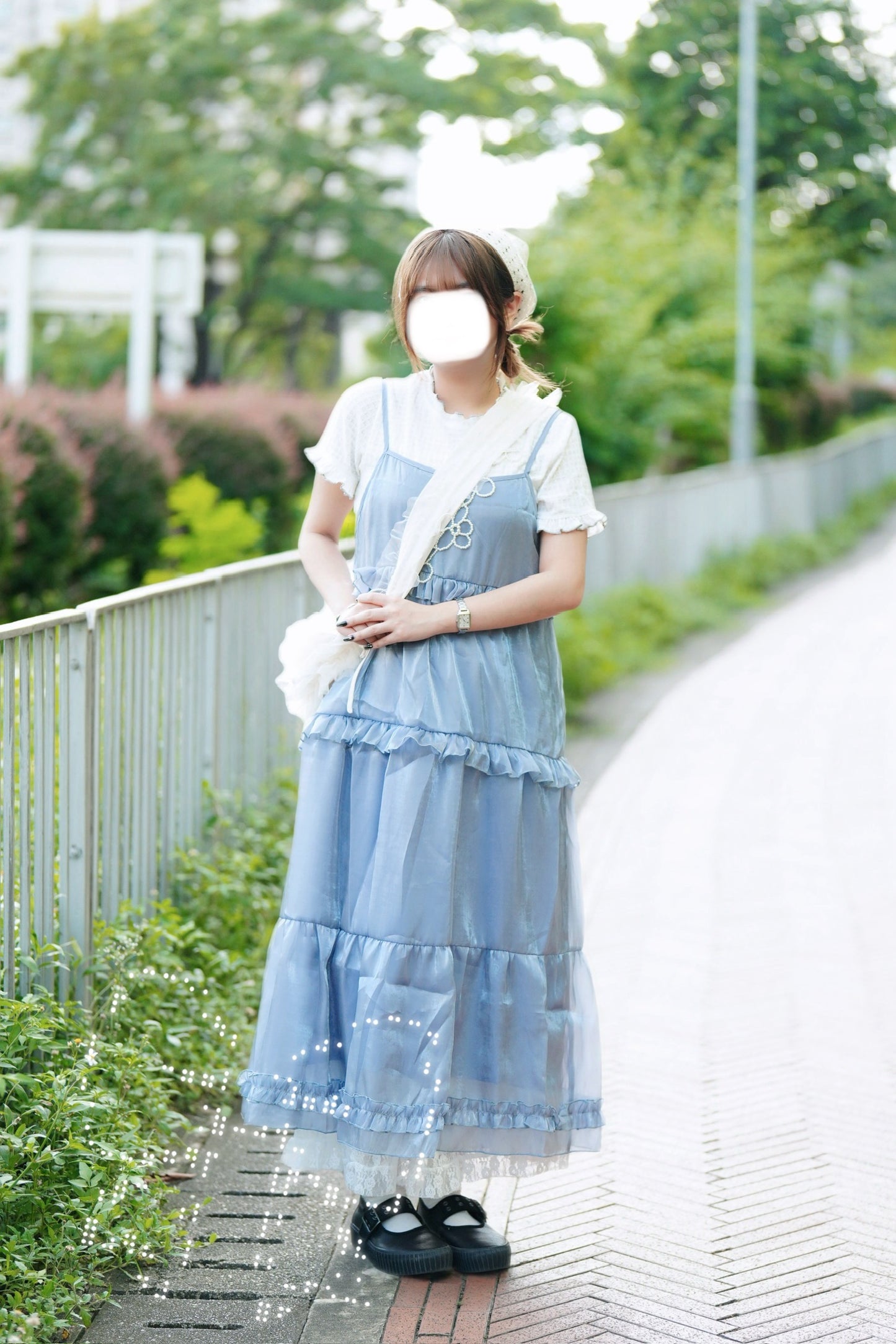 Bling bling珠光花邊ops 四色入