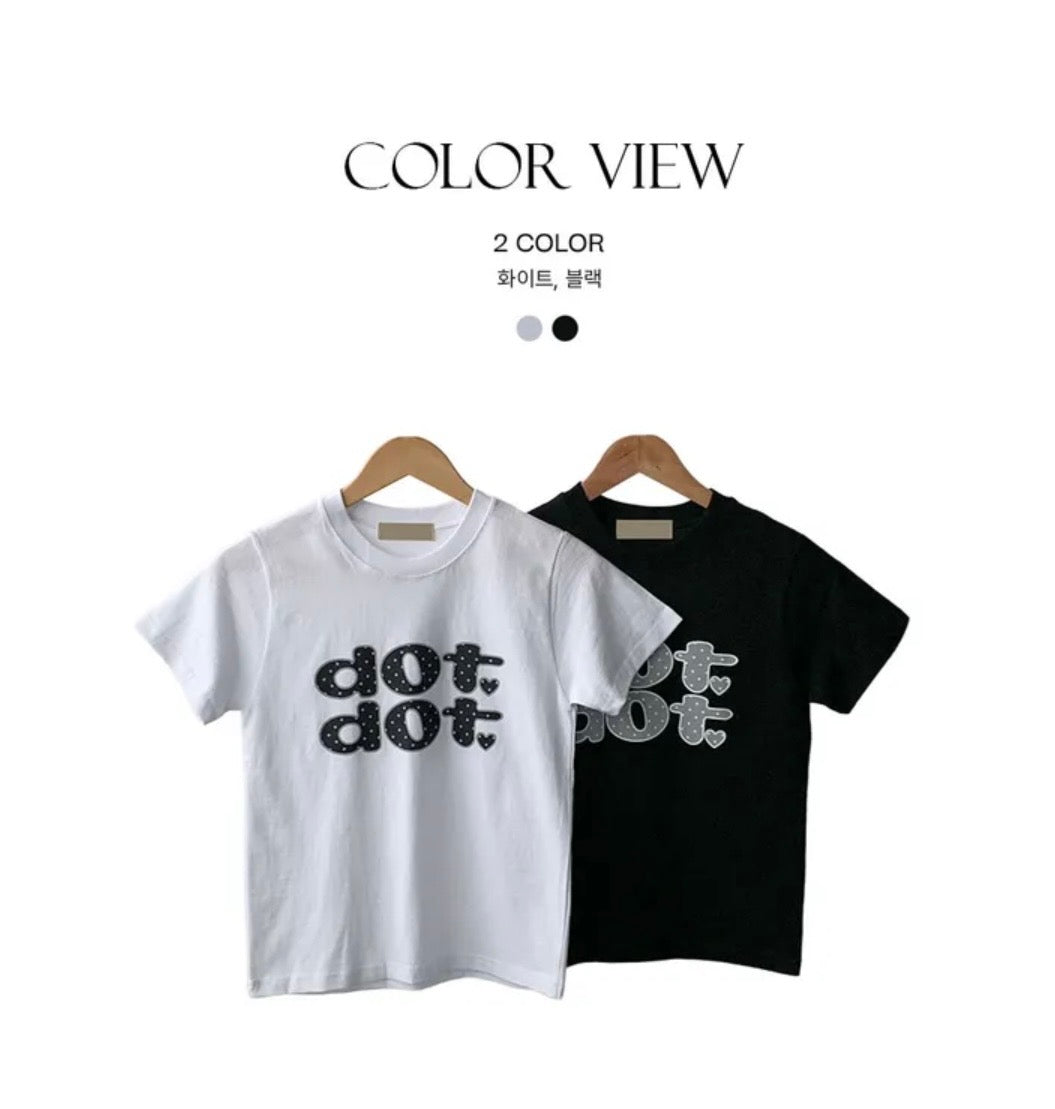波點字母Crop Top 兩色入