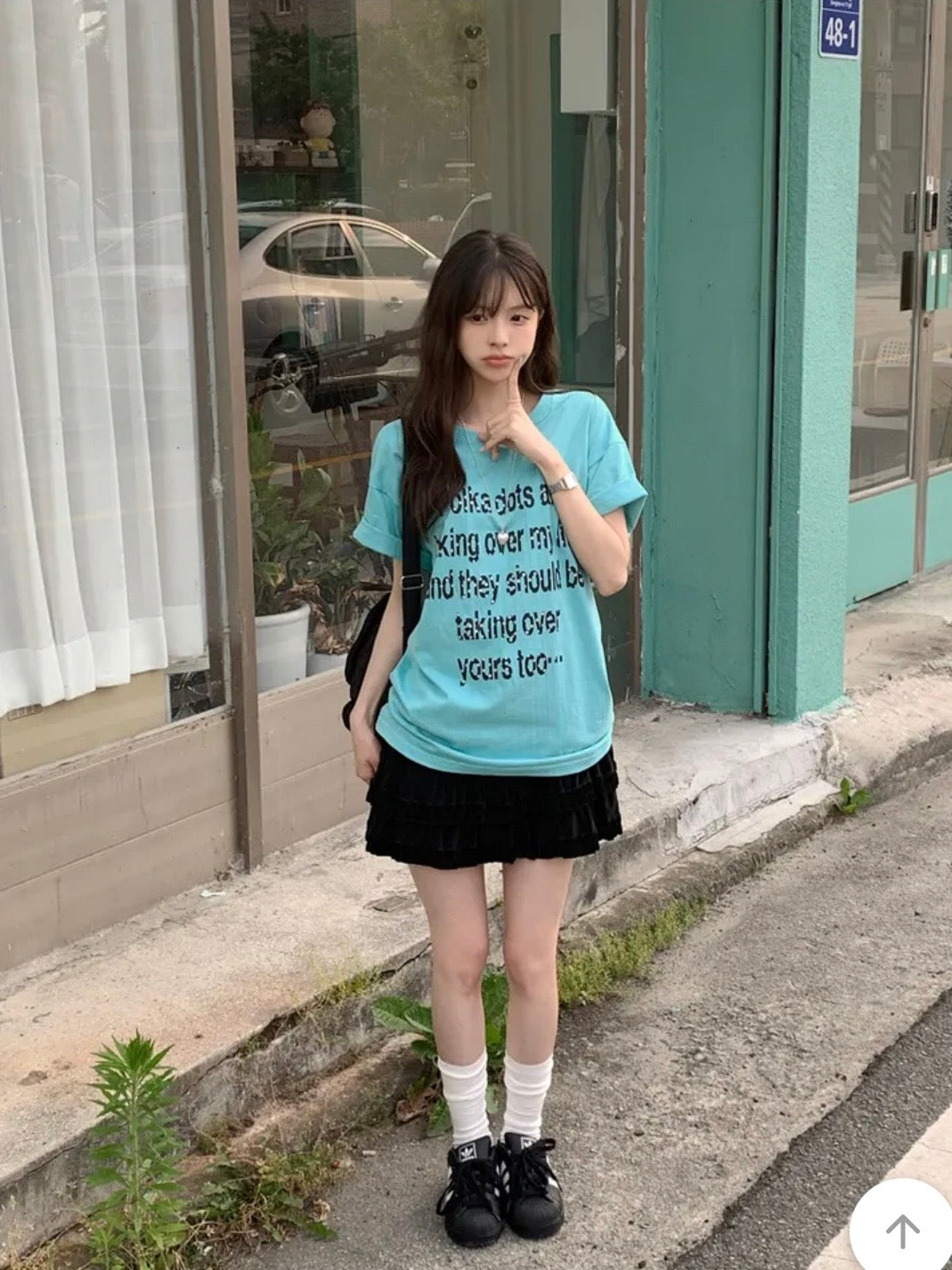 復古字母印花Tee 四色入