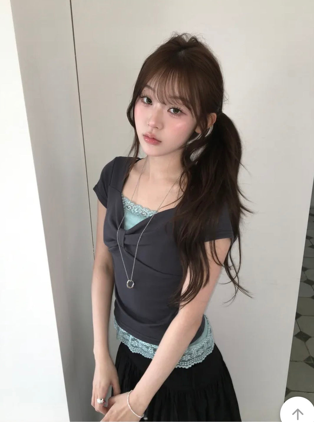 蝴蝶結方領短上衣 三色入
