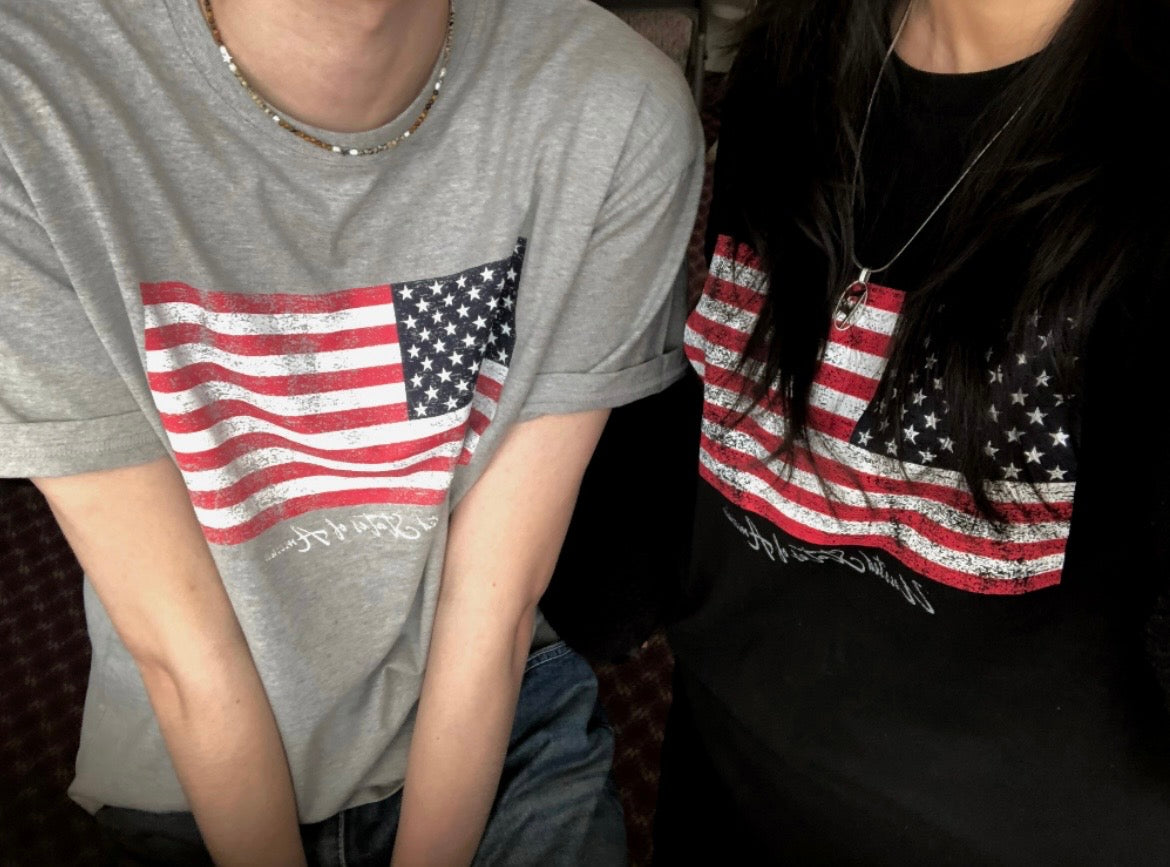 【1+1】美國國旗oversize Tee 三色入