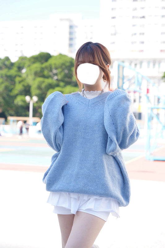 糖果色系Vneck針織上衣 五色入