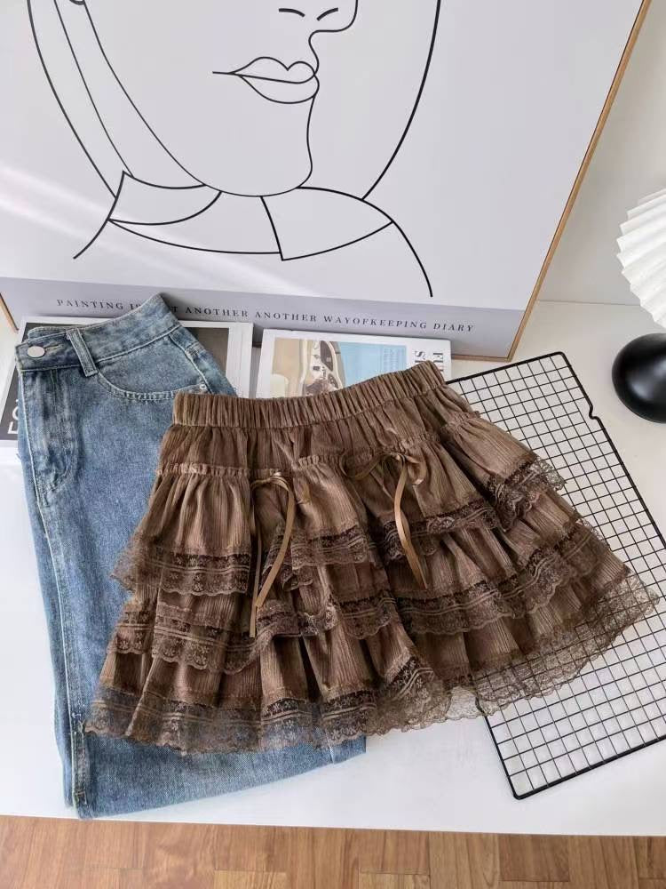 [$109系列] 蝴蝶結lace半身裙