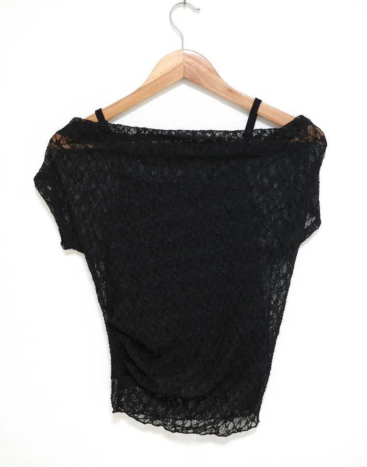 Lace短袖兩件set 三色入