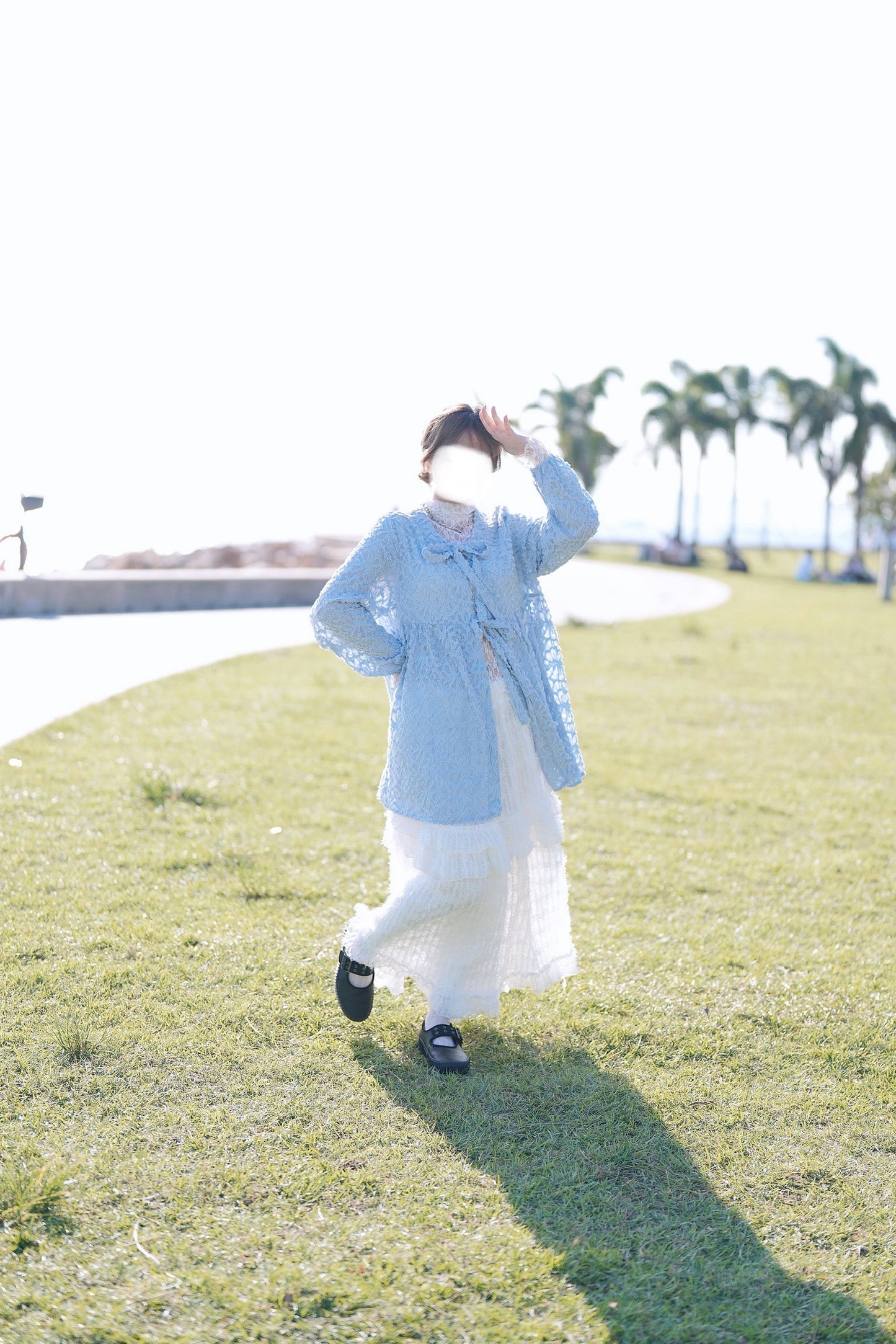 [$179優惠🔥]花花毛毛綁帶外套 三色入