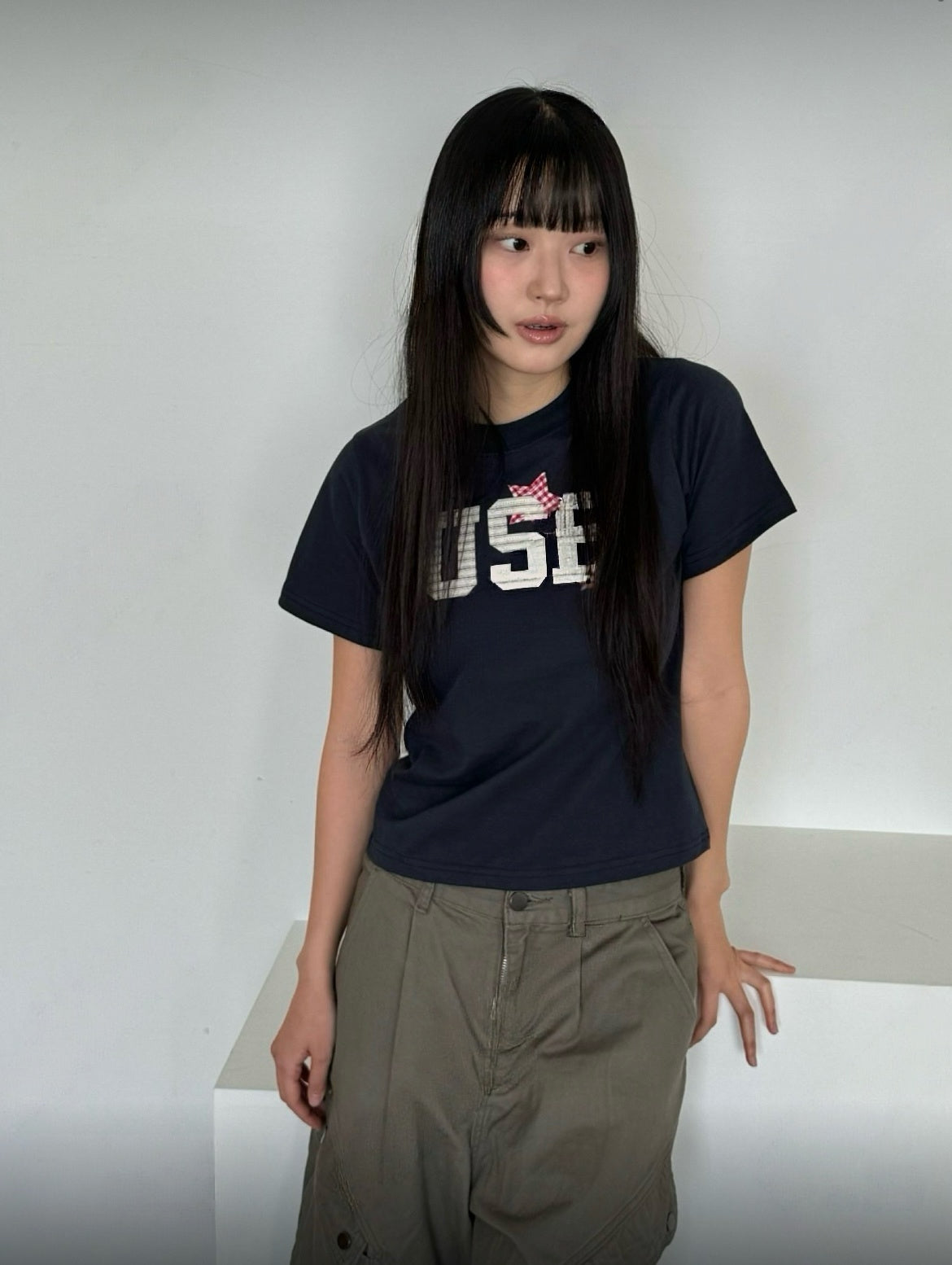 USA星星Crop Top 三色入
