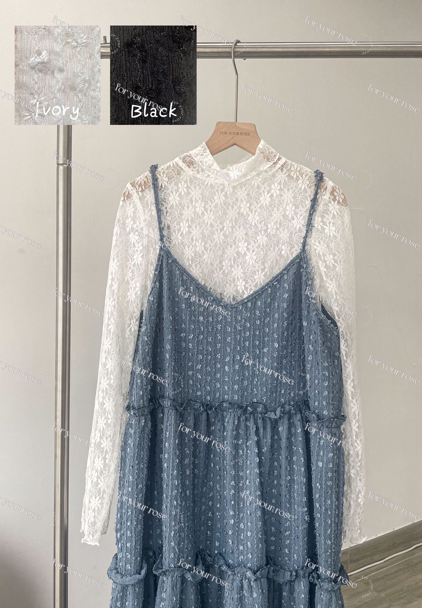 Two ways雪花粒粒連身裙 三色入