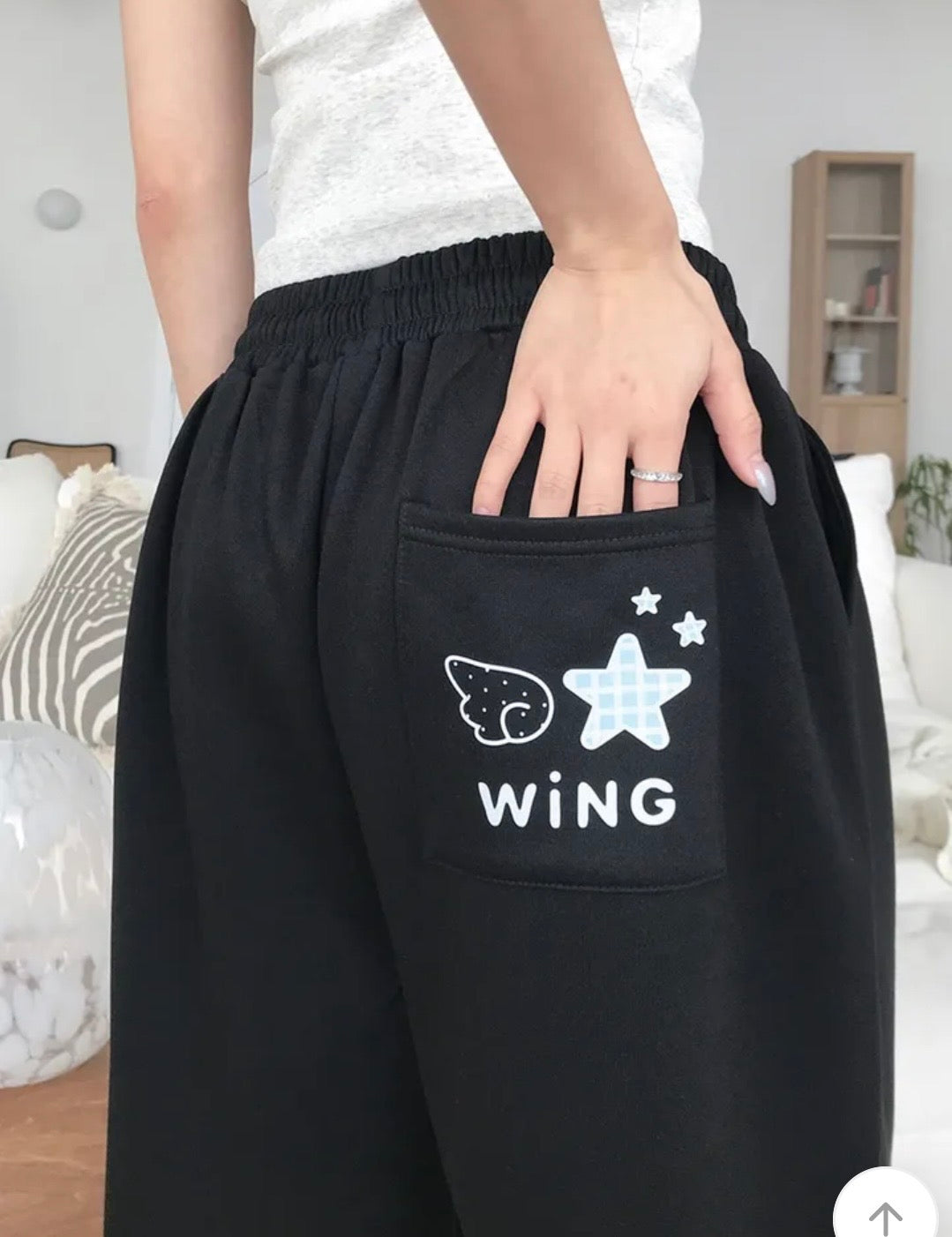 7月韓貨預訂95折಄韓國品牌自家製WING星星七分闊褲
