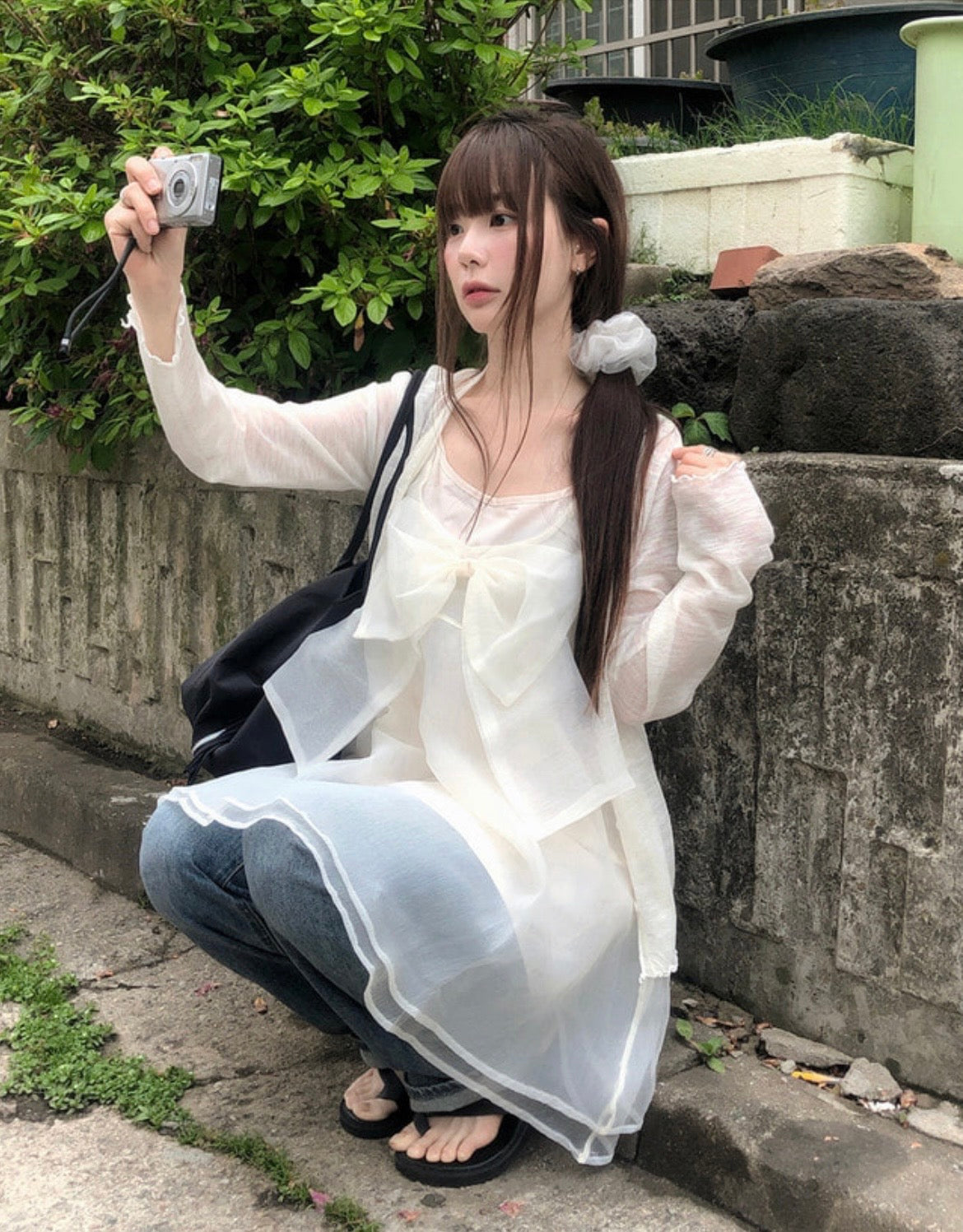 蝴蝶結透透Top 三色入