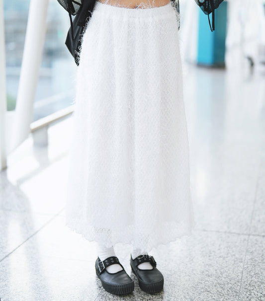 羽毛飄飄半裙 三色入