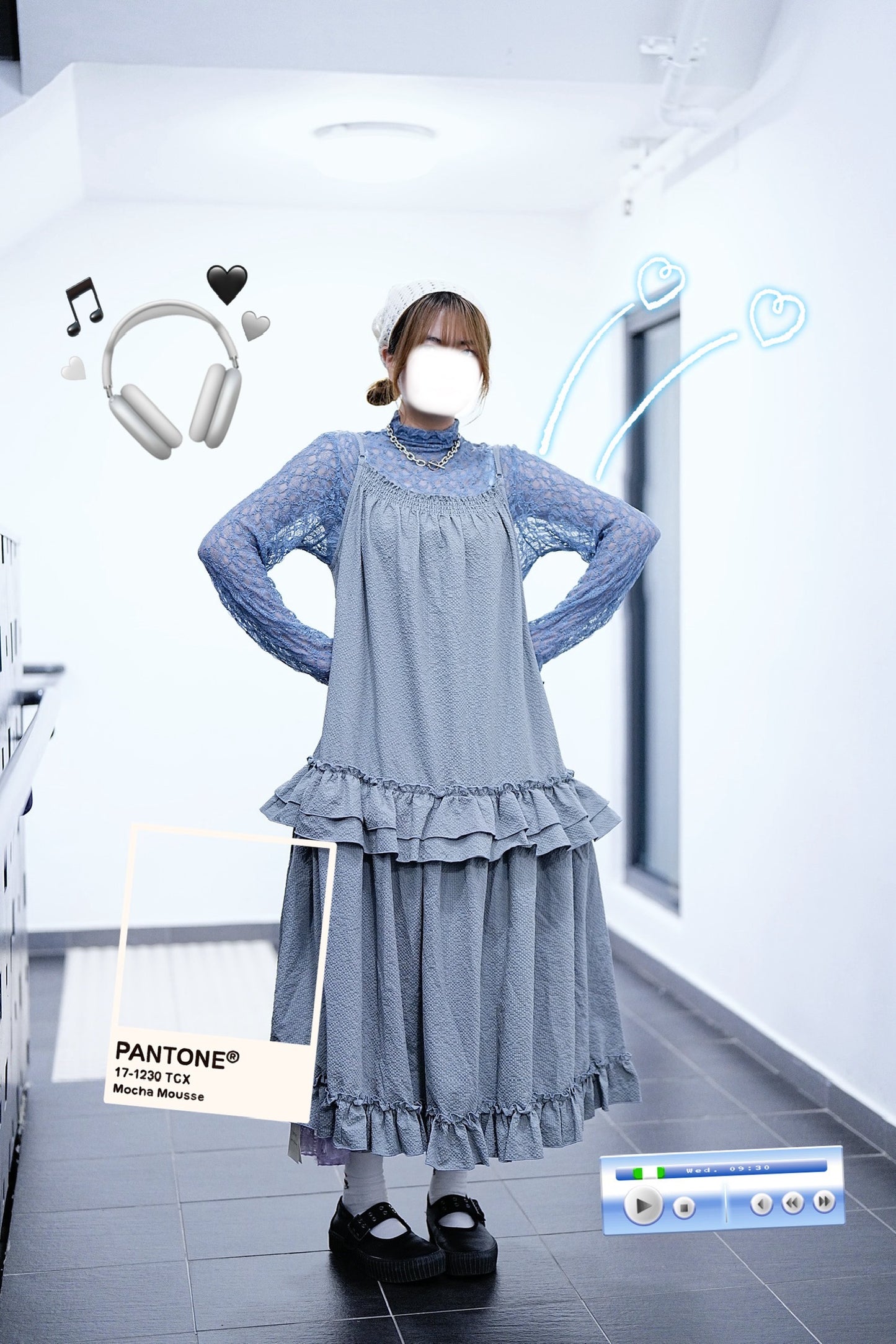 LACE RUFFLE TOP 四色入