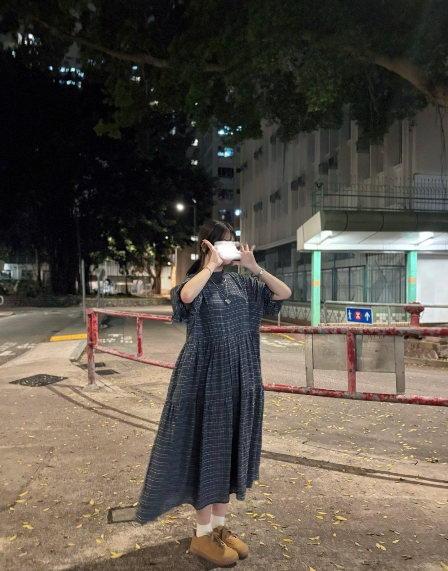 暗紋泡泡袖OPS