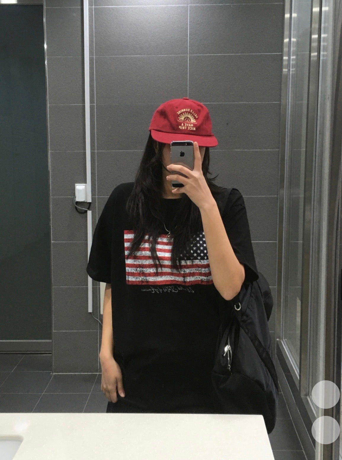 【1+1】美國國旗oversize Tee 三色入