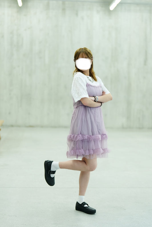 短款花邊蛋糕紗裙