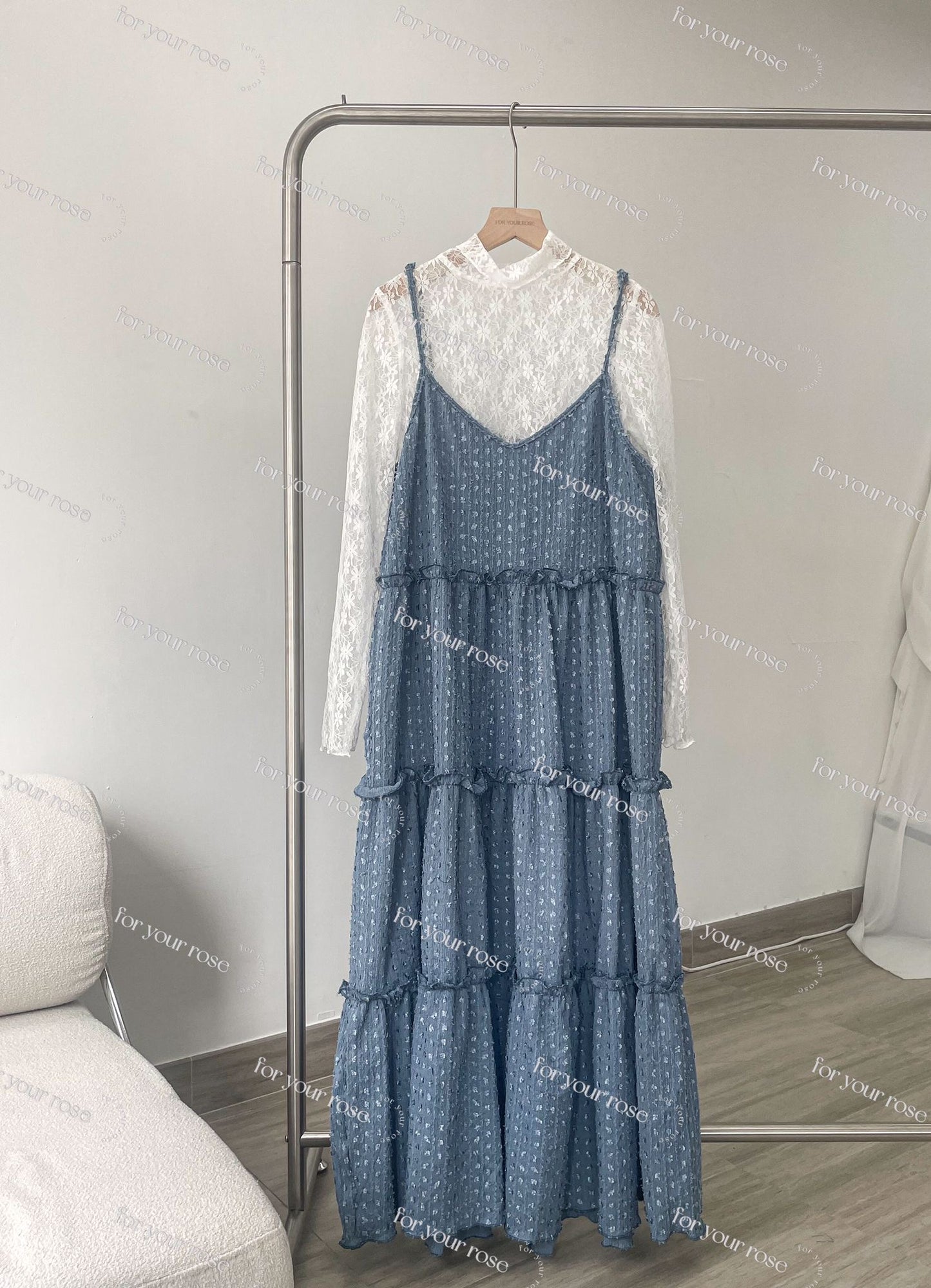 Two ways雪花粒粒連身裙 三色入