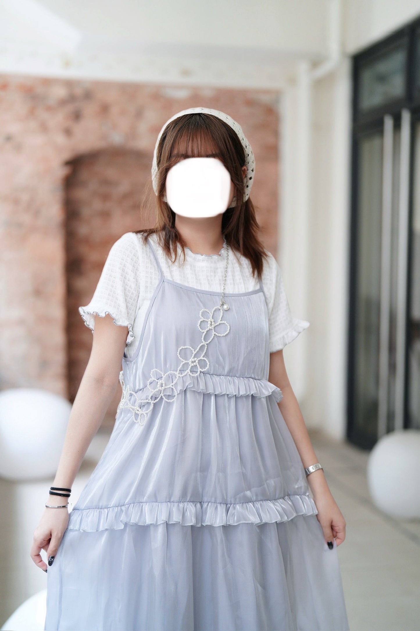 Bling bling珠光花邊ops 四色入