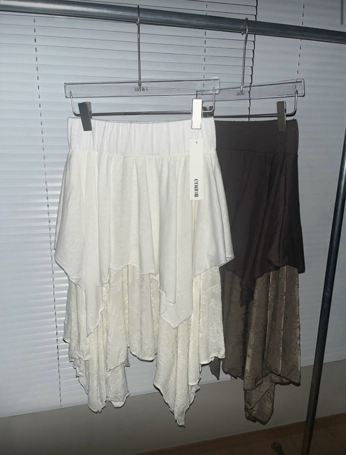 Lace不規則layer半身裙 兩色入