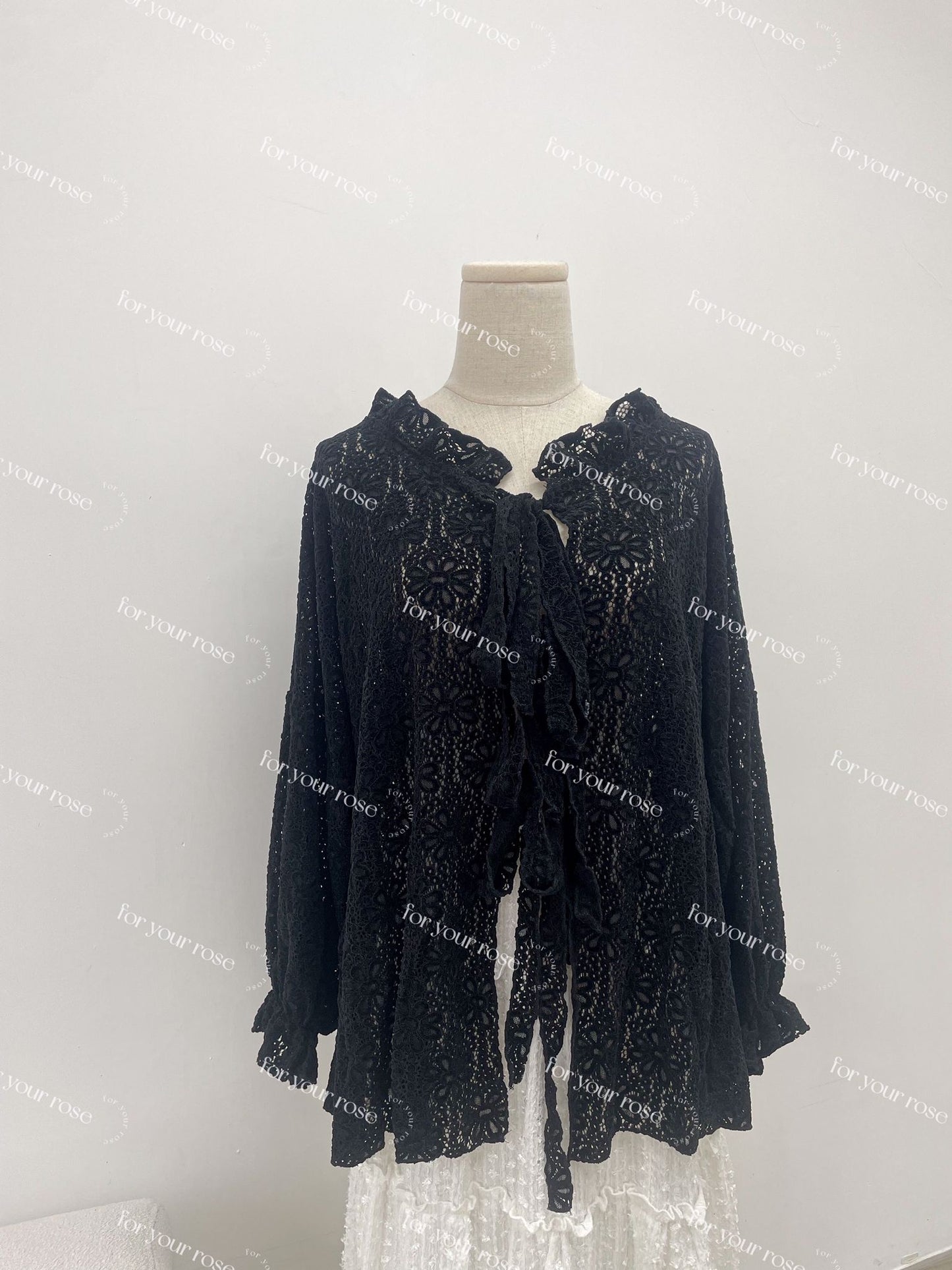 絨面花花ruffle外套 三色入