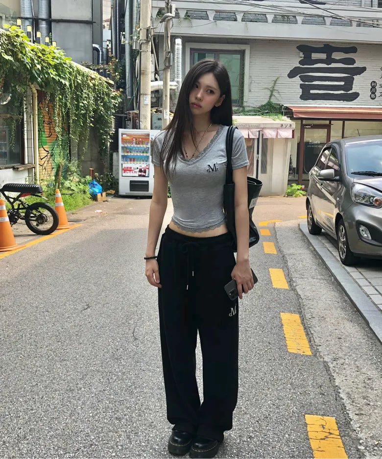 MUCENT Lace貼身短袖Top 三色入