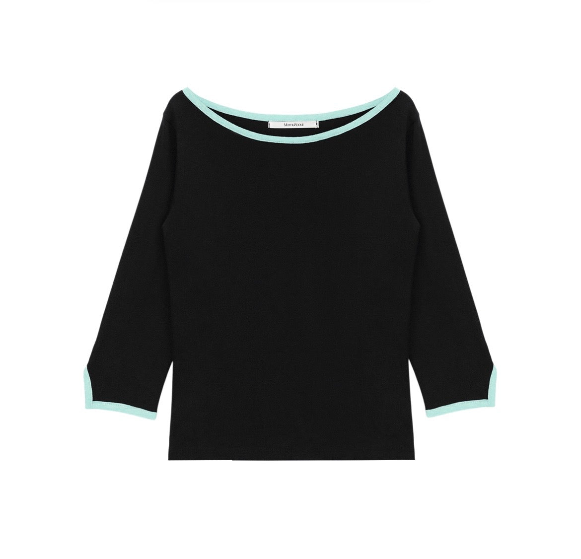 韓牌自家製3/4袖拼色Top 四色入