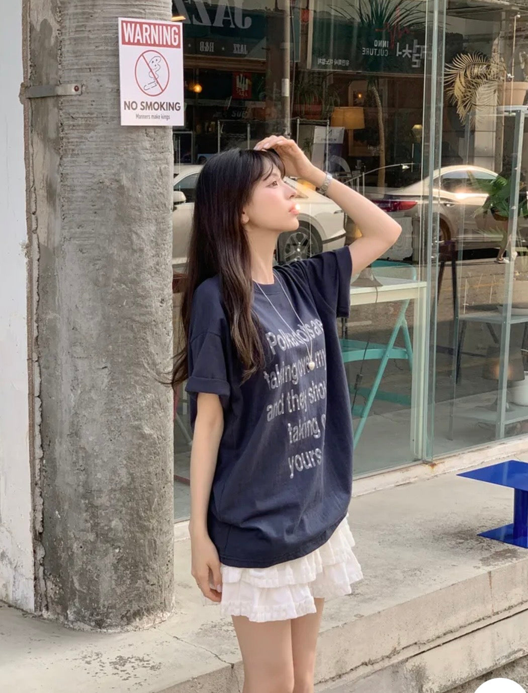復古字母印花Tee 四色入
