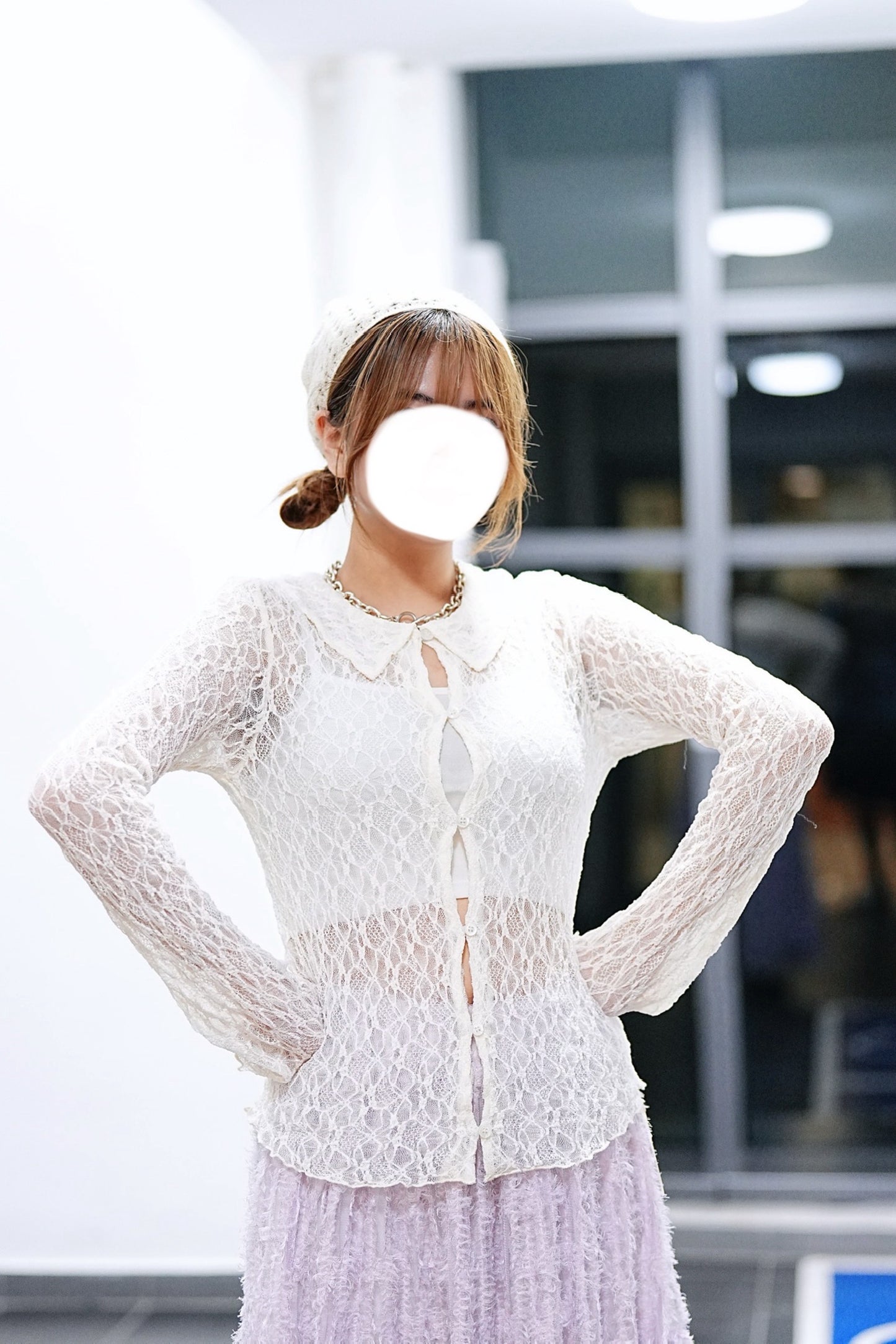 LACE POLO OUTER 四色入