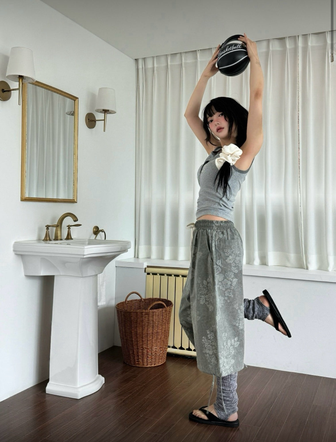 3月限定韓貨預訂95折☆ 花花Bermuda Shorts 三色入