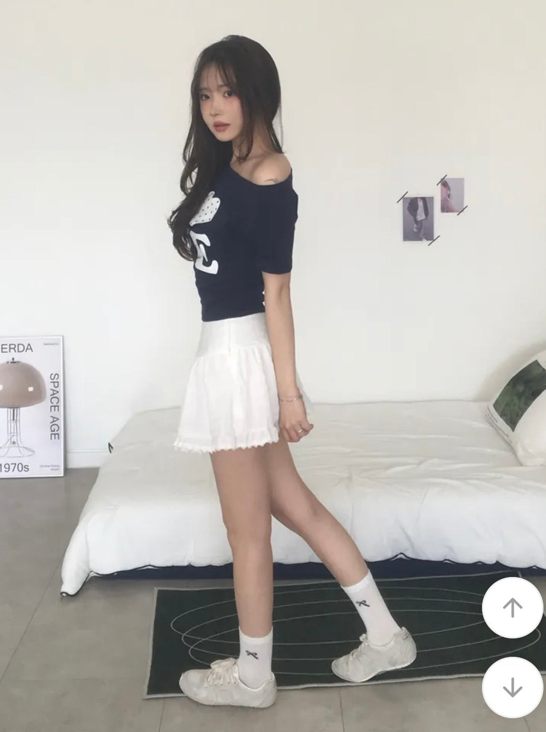 LOVE愛心斜肩短T 三色入