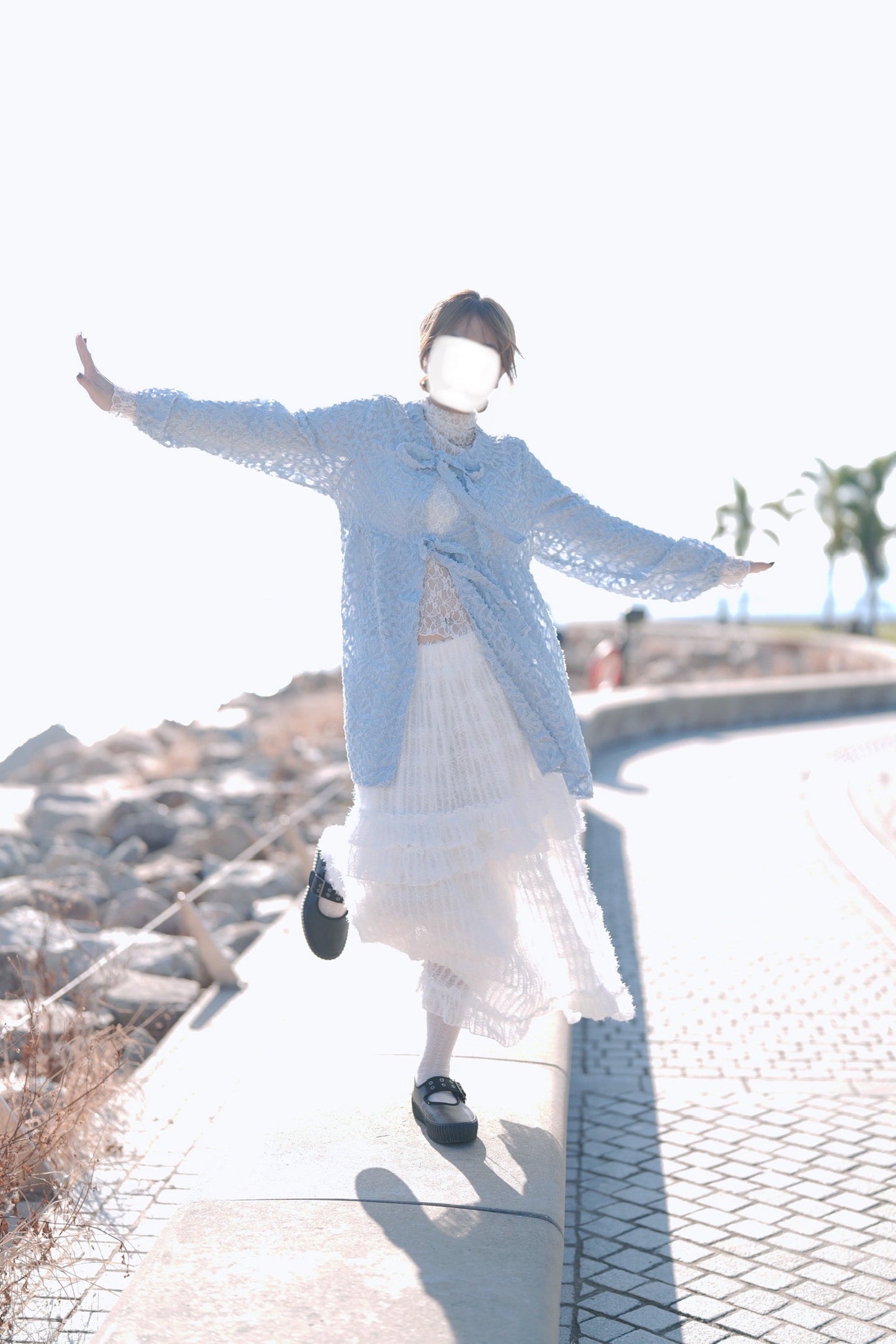 [$179優惠🔥]花花毛毛綁帶外套 三色入