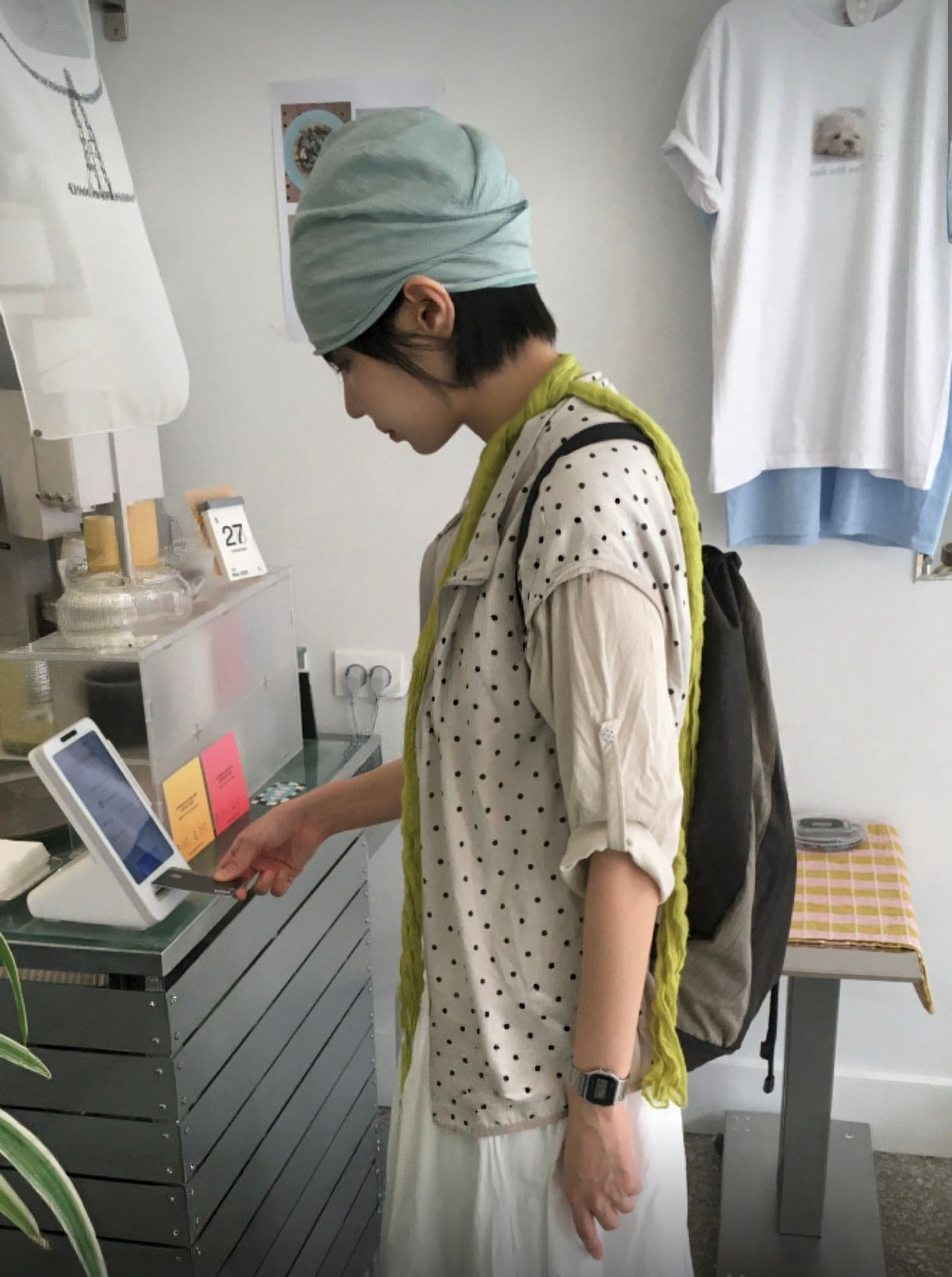 韓製淨色針織帽 五色入