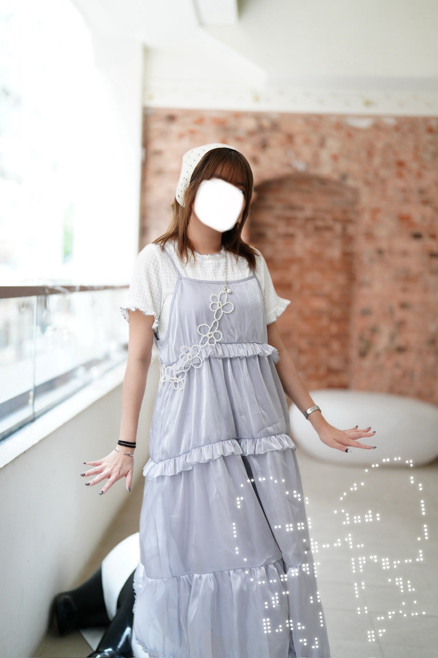 Bling bling珠光花邊ops 四色入