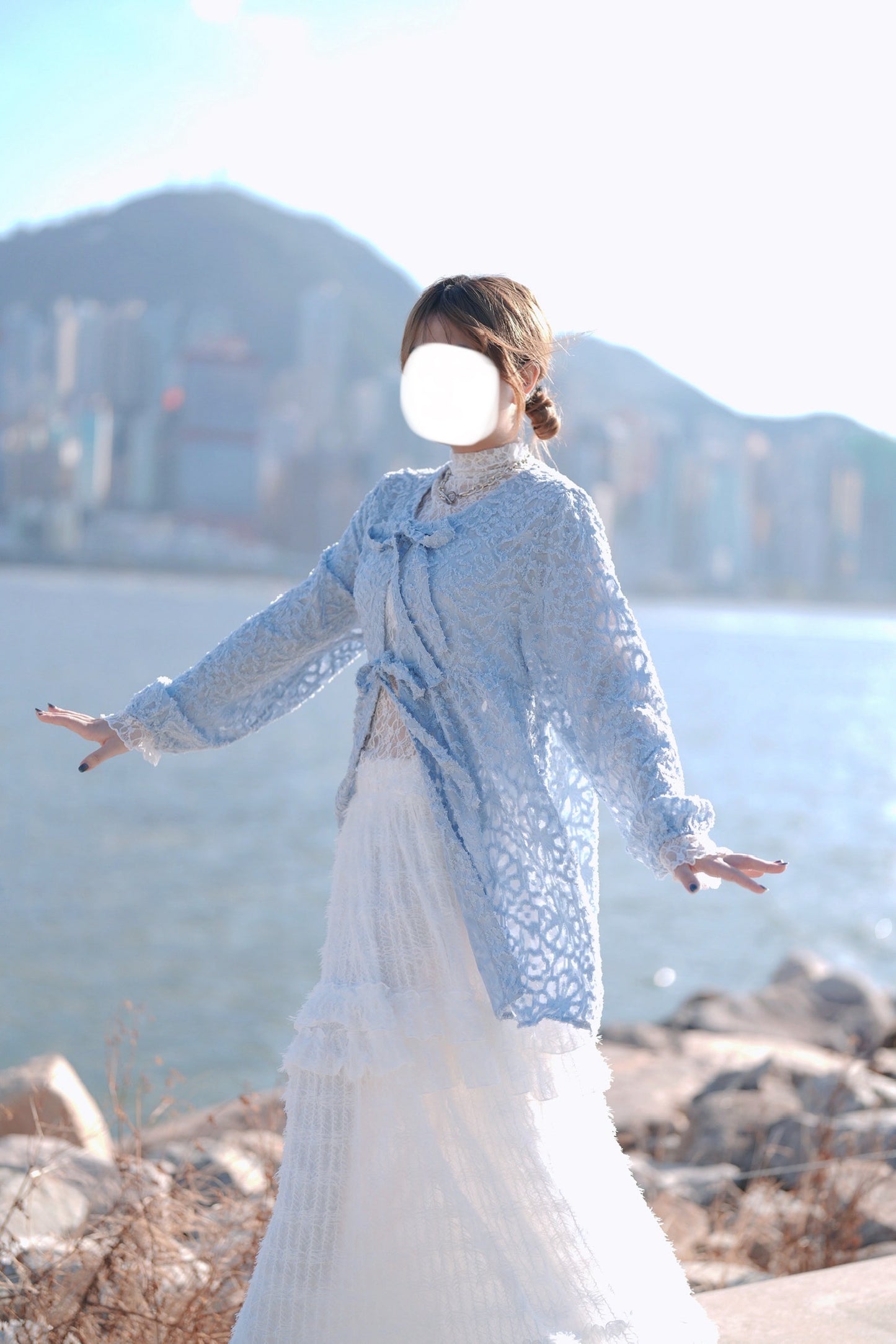 [$179優惠🔥]花花毛毛綁帶外套 三色入