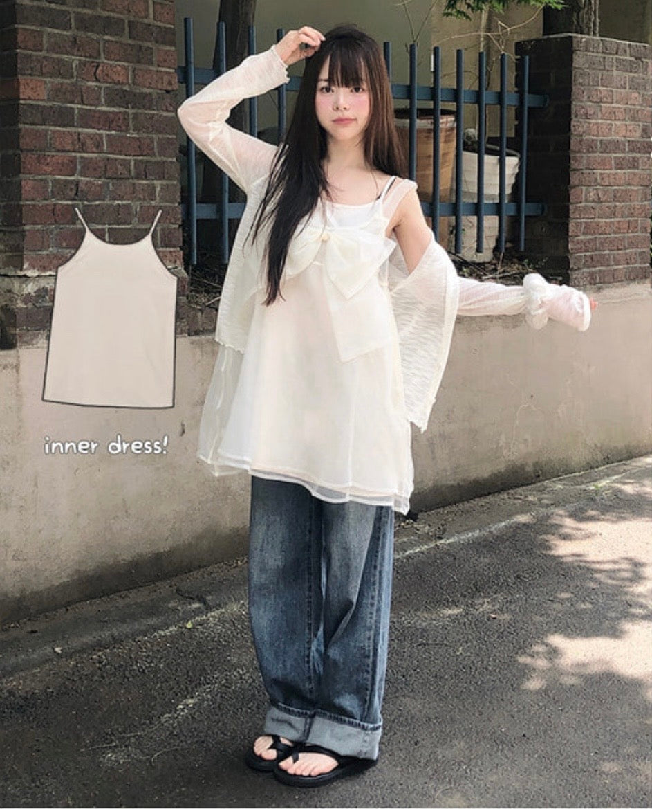 蝴蝶結透透Top 三色入