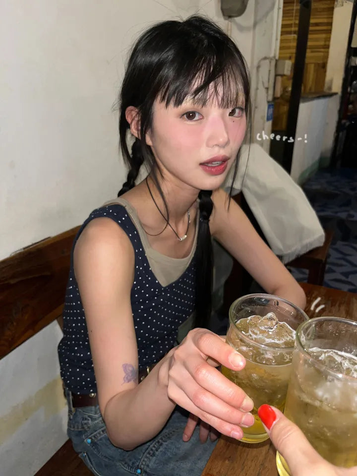 波點貼身背心 四色入