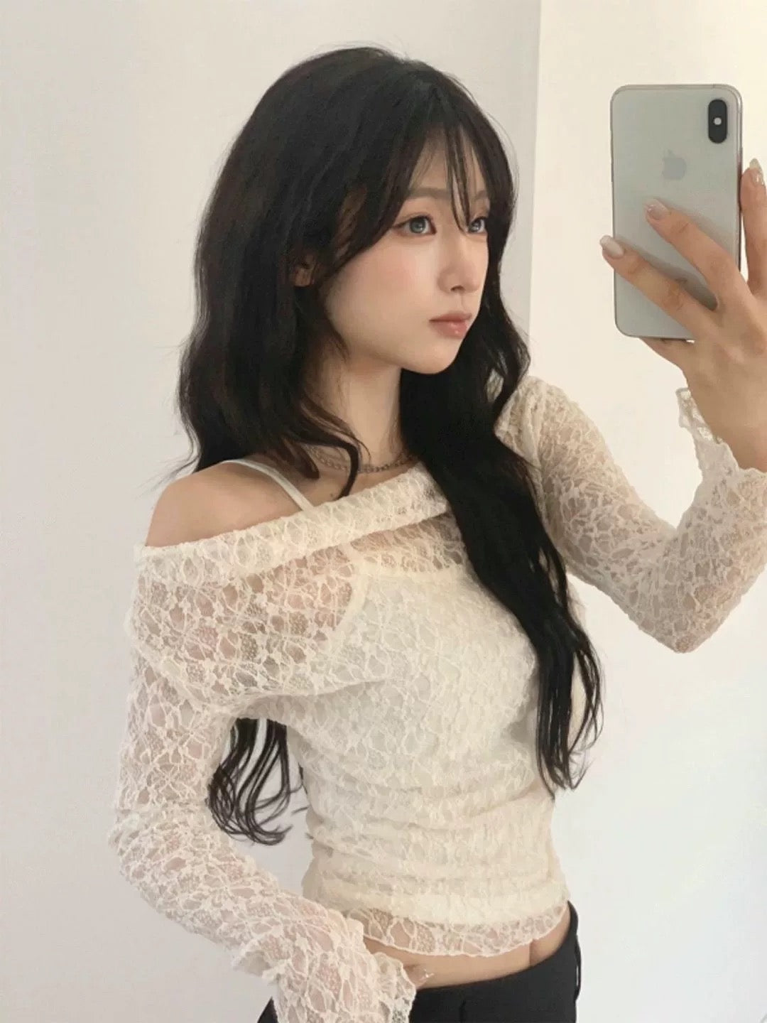 3月韓貨預訂95折☆ Lace Top Set三色入