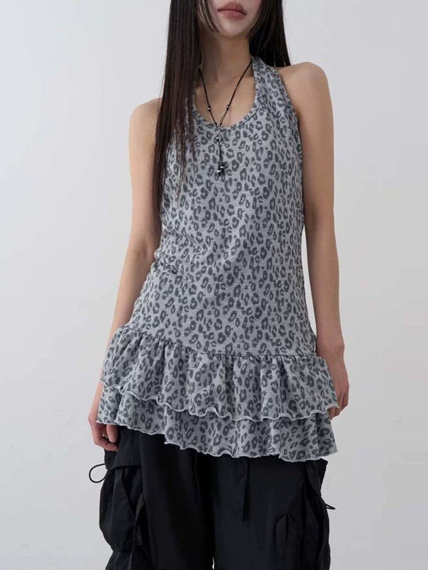 3月韓貨預訂95折☆ 豹紋Tank Top 三色入