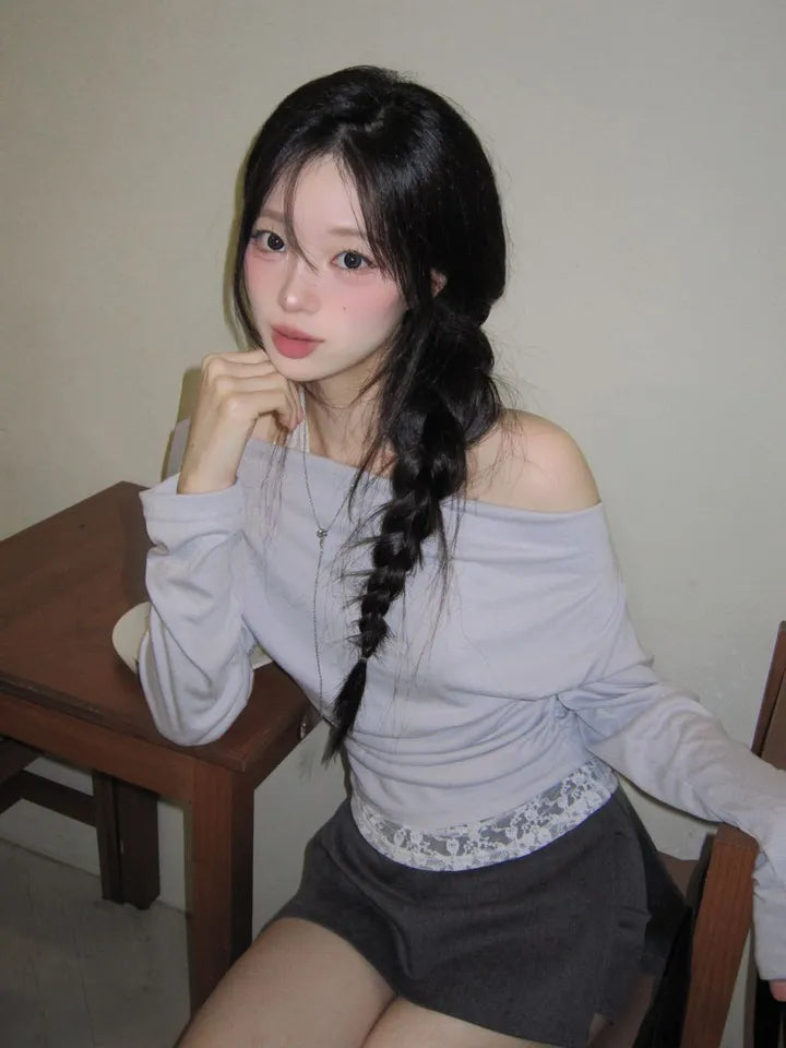 Lace假兩件上衣 三色入