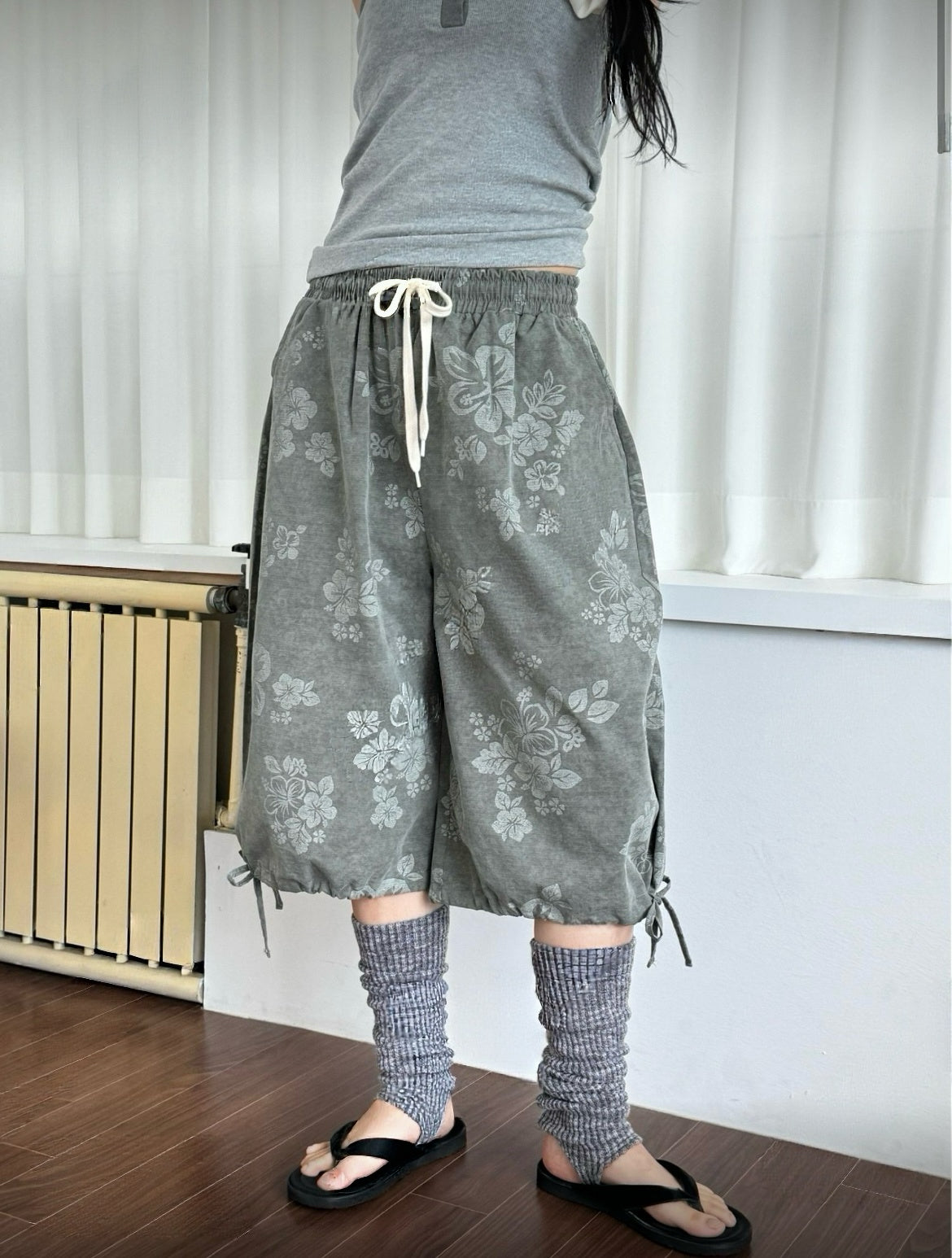 3月限定韓貨預訂95折☆ 花花Bermuda Shorts 三色入