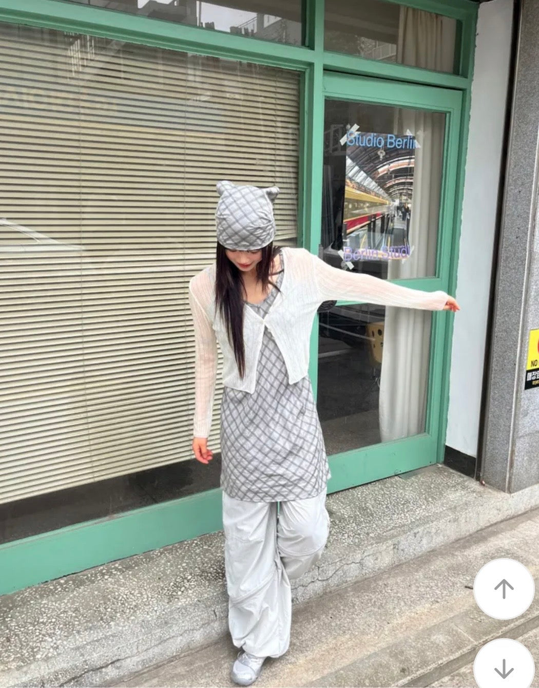 直紋鈕扣薄薄外套 四色入