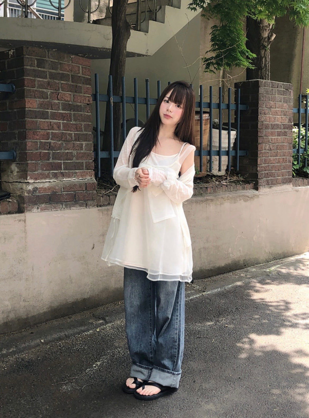 蝴蝶結透透Top 三色入