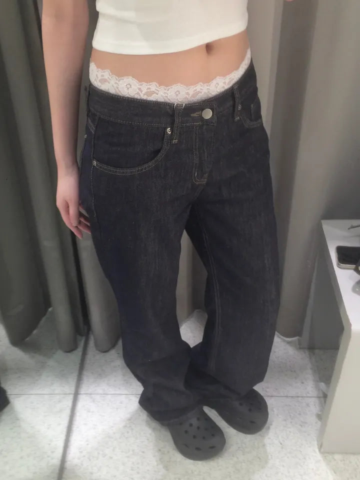 Lace邊打底褲 六色入