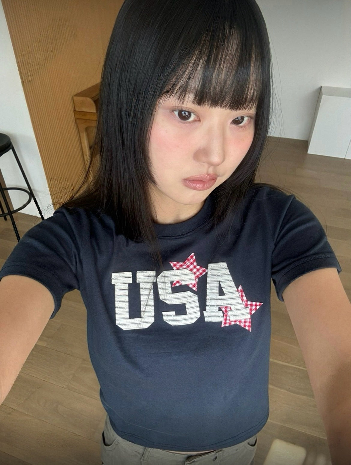 USA星星Crop Top 三色入