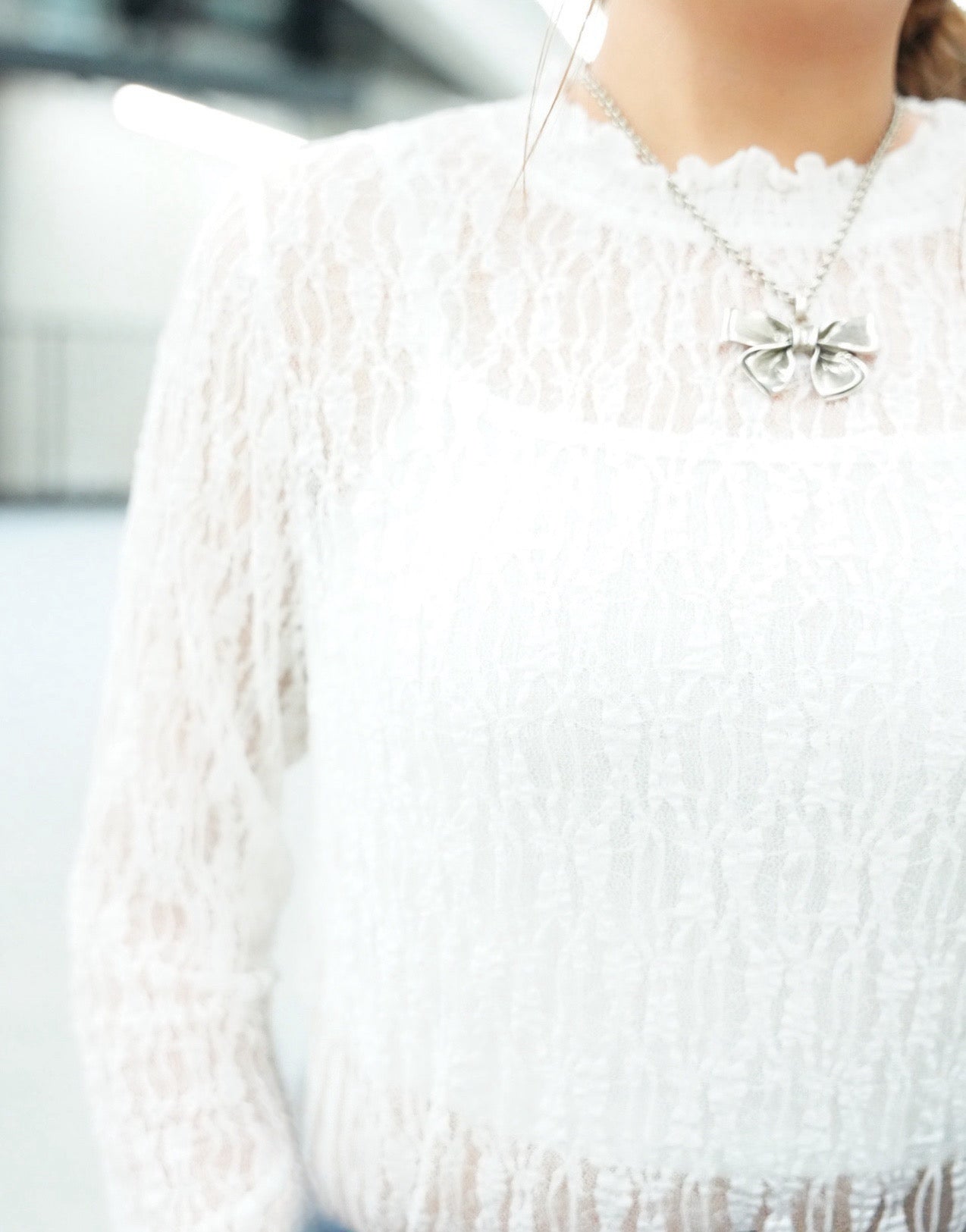 [最後現貨] 鏤空親膚LACE TOP 兩色入￼