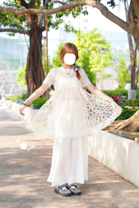 星空刺繡小花外搭 四色入