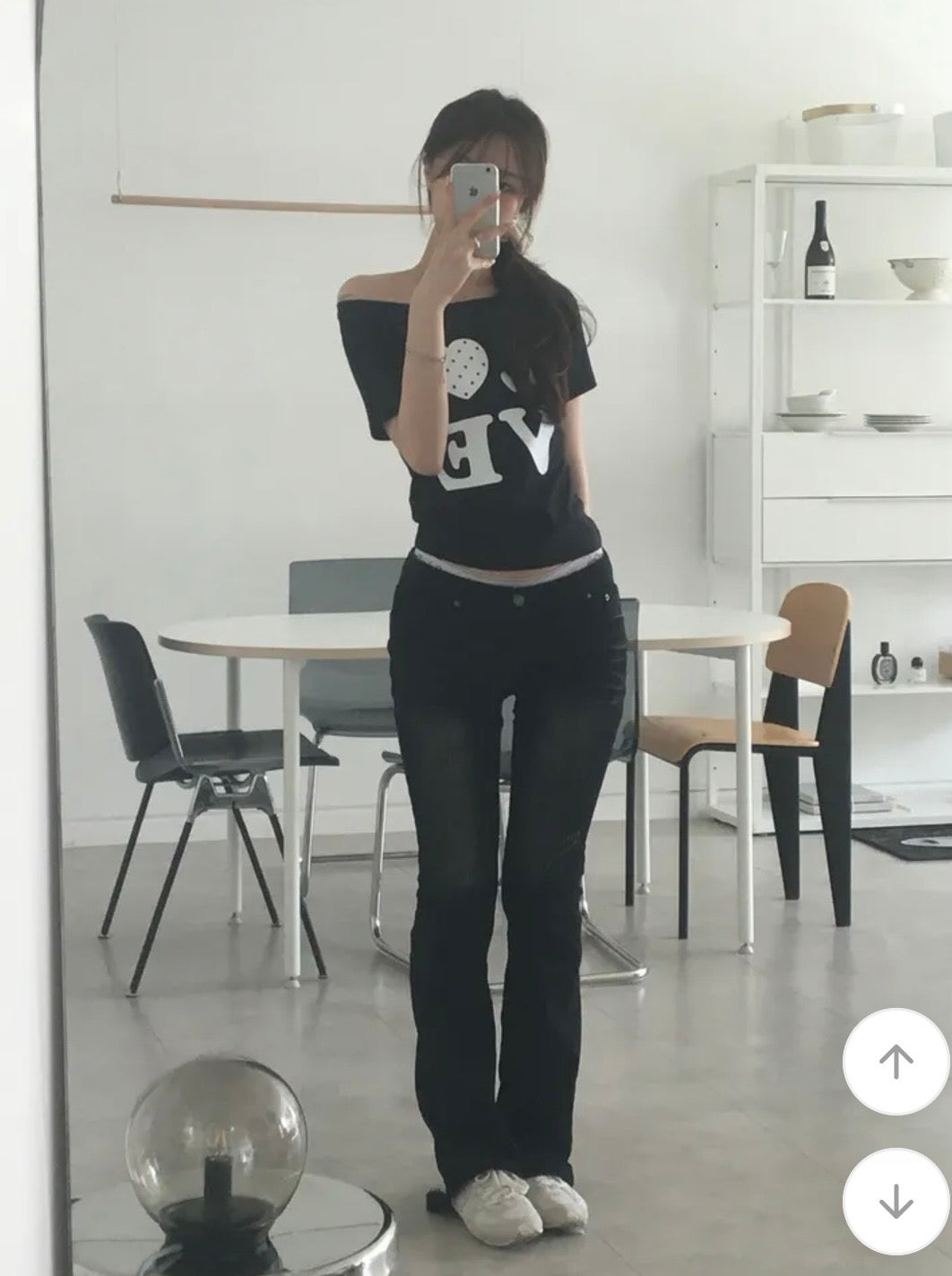 LOVE愛心斜肩短T 三色入
