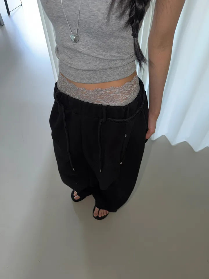 Lace邊打底褲 六色入