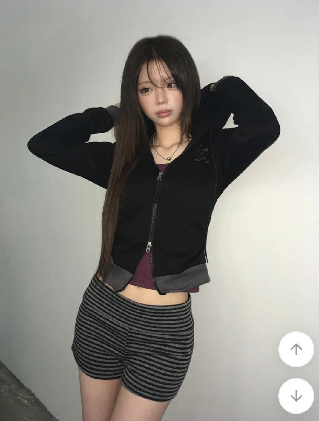 復古撞色拉鏈帽外套 四色入