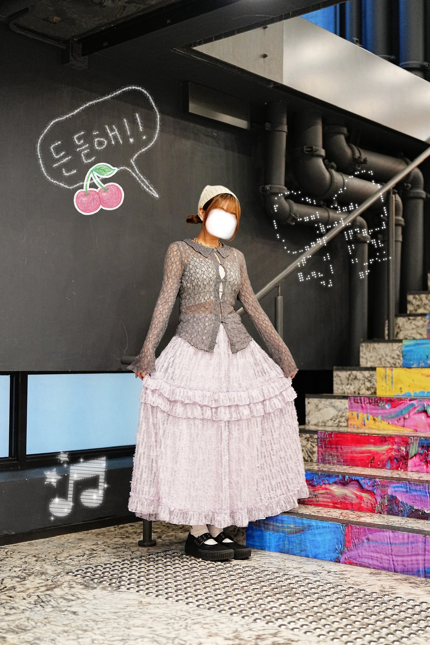 LACE POLO OUTER 四色入